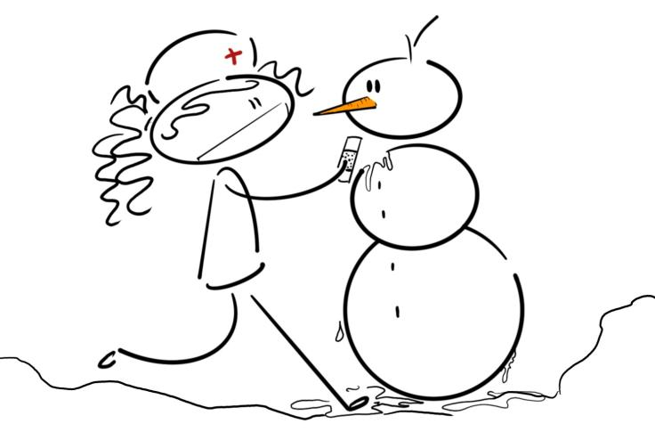 Infirmiers sous la neige