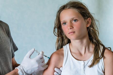vaccination, enfant, fillette