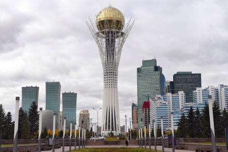 Vue du monument Baiterek à Astana, capitale du Kazakhstan
