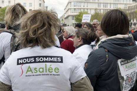 Protestation d'infirmières Asalée 