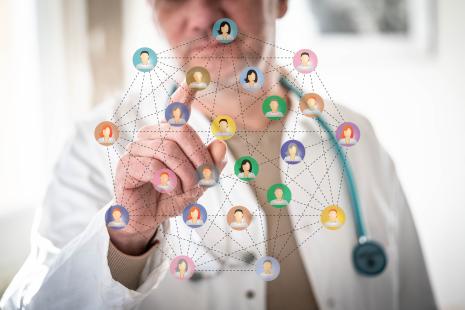 Image conceptuelle sur les réseaux de santé.