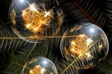 sapin boules de Noël