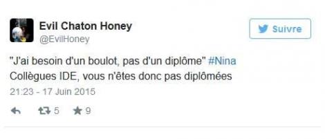 tweet Nina série hospitalière