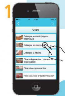 application sélection plaie