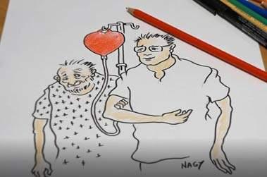 Un aide-soignant dessine pour sa "Journée Internationale"