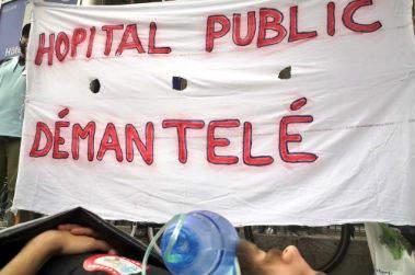hôpital démantelé manif
