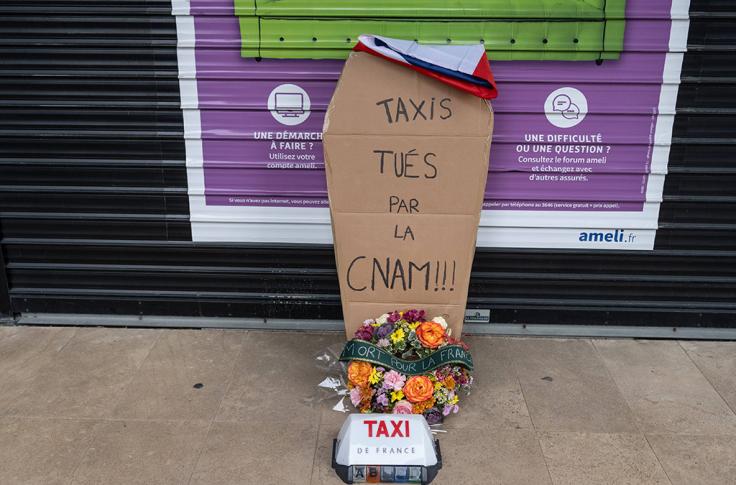 Manifestations des taxis à Dijon
