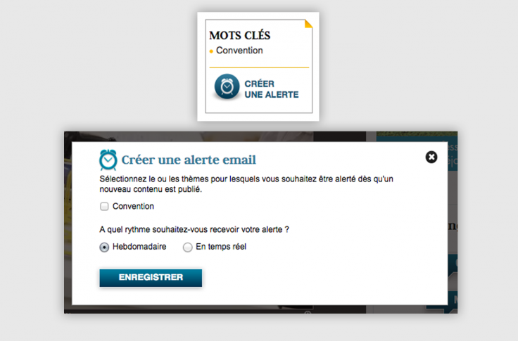 Des alertes personnalisées pour rester en veille sur un thème