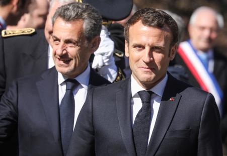 Sarkozy et Macron au plateau des Glières