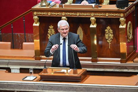 Le député Olivier Falorni lors des débats sur la fin de vie en mai 2024