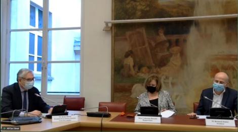 De gauche à droite : Denis Morin, Catherine Deroche, Bernard Jomier
