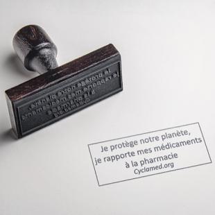 Cyclamed, en association avec la FSPF, a remis ce tampon en février dernier à toutes les officines
