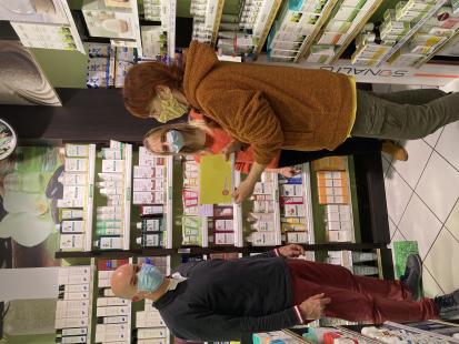 Guillaume Bar, l'infirmière Betty Haas-Lecherbault, et une patiente