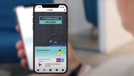 Une capture d’écran du QR Code de l’ordonnance qu’on envoie au pharmacien de son choix déclenche le processus de livraison