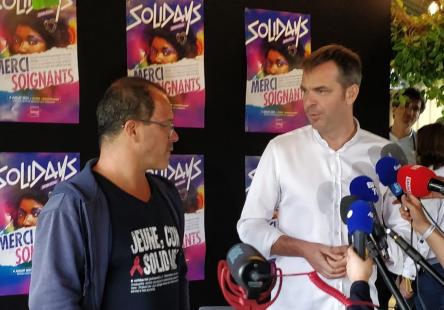 Luc Barruel et Olivier Véran à Solidays