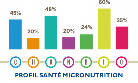 Chacun des 7 terrains bionutritionnels C, H, A, N, B, I, O correspond à un dysfonctionnement précis
