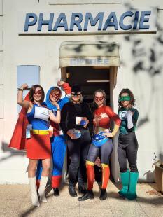 L'équipe de la pharmacie de Castelnau-Rivière-Basse, dans les Hautes-Pyrénées