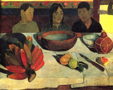 Paul Gauguin, Le Repas ou Les Bananes, Huile marouflée sur toile, 1891, Musée d'Orsay