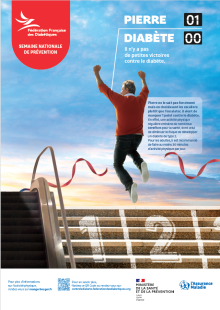 L’affiche de la campagne 2024 de la Semaine nationale de prévention du diabète est disponible gratuitement sur le site du Cespharm (cespharm.fr)