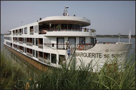 En bateau sur le Mékong
