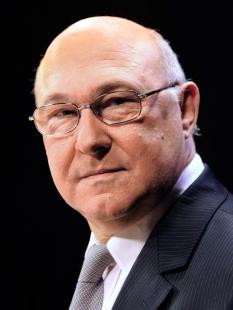 Michel Sapin, French MP, in charge of the program of Socialist Party (PS) candidate for the 2012...