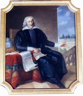 e portrait de Nicolas Houel de la salle des Actes de la Faculté de Pharmacie