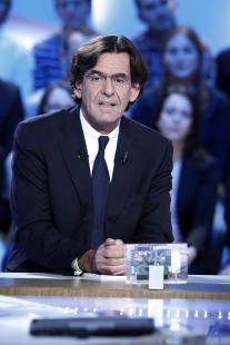 France's former Education minister and philosopher Luc Ferry takes part in the TV show 'Le Grand...