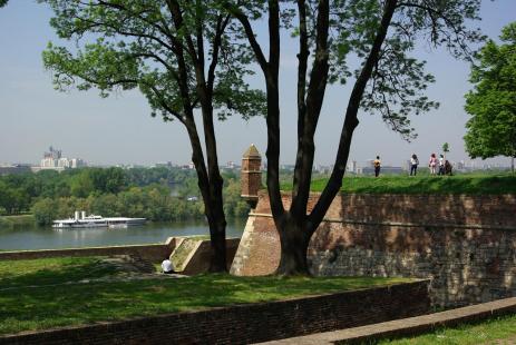La forteresse Kalemegdan, à Belgrade, domine le confluent du Danube et de la Sava