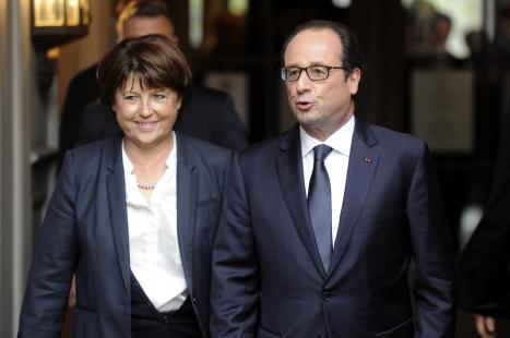 Aubry et Hollande en 2014