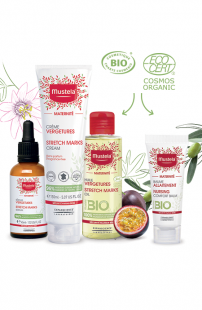 nouvelle gamme de soins vergetures Mustela Maternité