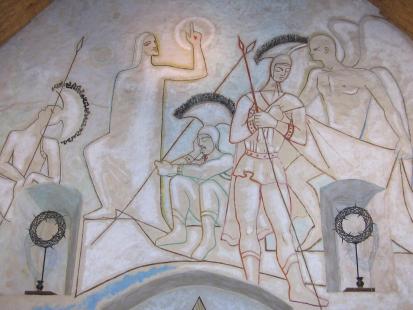 Fresques de Jean Cocteau " La résurrection »